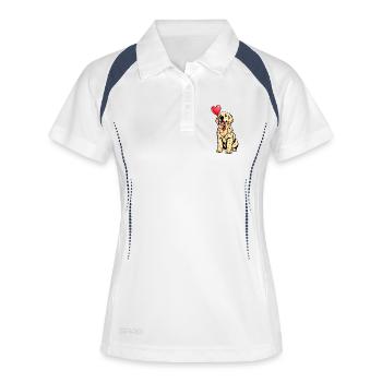 Cadeau pour la fête des mères : Idée de cadeau pour la fête des mères - Polo respirant Femme - blanc/marine - Devant