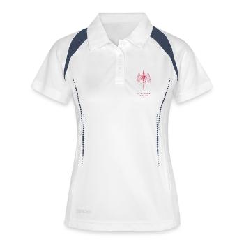 Draco Ignem Spirans - Frauen Polo atmungsaktiv - Weiß/Navy - Vorne