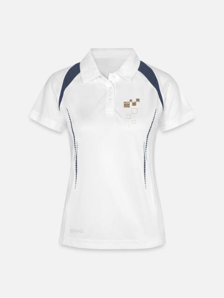 Golden Shapes - Women's Polo breathable - white/navy