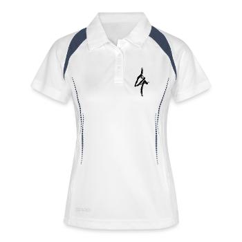 AVC - Polo respirant Femme - blanc/marine - Devant