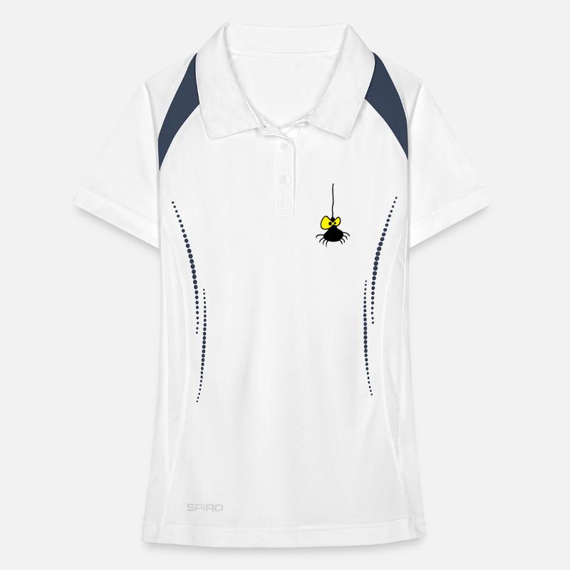 Grumpy Spider Zweifarbiges Design Frauen Polo atmungsaktiv