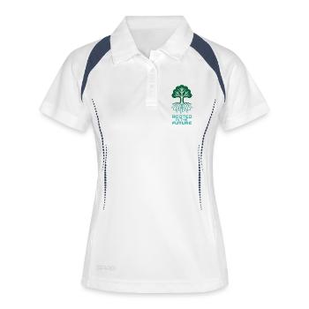 Un arbre numérique pour un avenir durable - Polo respirant Femme - blanc/marine - Devant