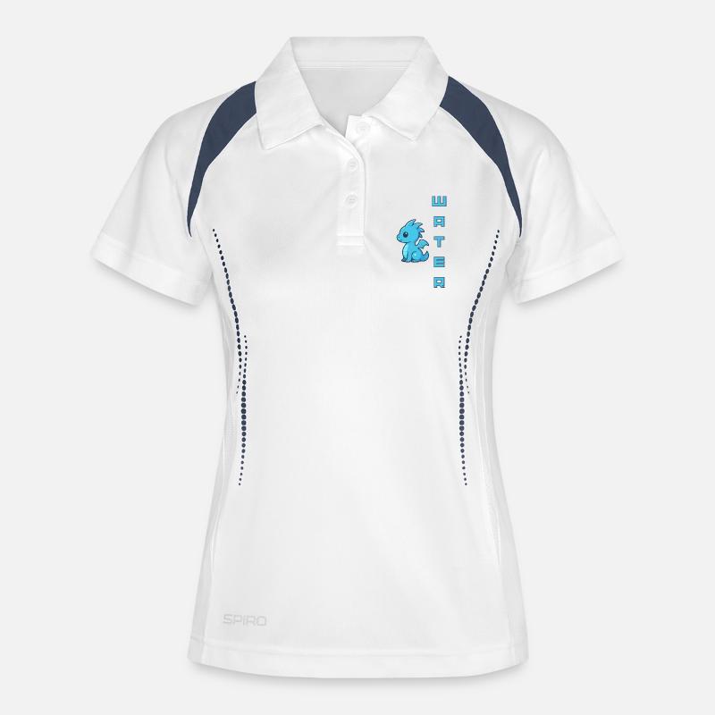 Water Pacifier Blue - Women's Polo breathable - white/navy