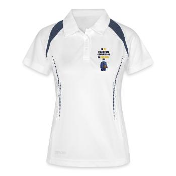 La vie n’est qu’une combinaison de facteurs - Polo respirant Femme - blanc/marine - Devant