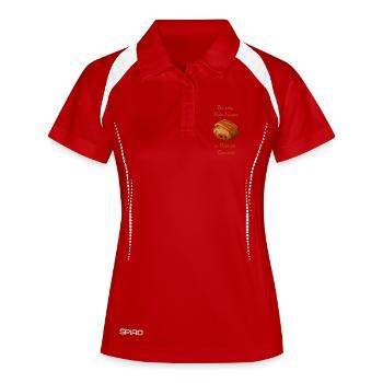 The Only Pain I Want Is Pain Au Chocolat - Frauen Polo atmungsaktiv - Weiß/Navy - Vorne