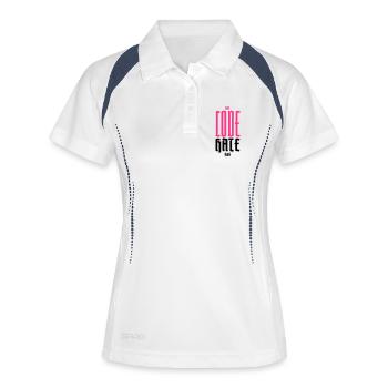 Gothique Néon CODE Vertical - Polo respirant Femme - blanc/marine - Devant