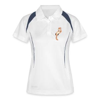 Otter - Frauen Polo atmungsaktiv - Weiß/Navy - Vorne