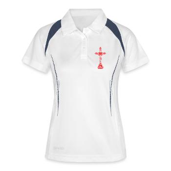 La foi en Jésus Symbole chrétien - Polo respirant Femme - blanc/marine - Devant