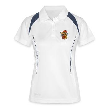 Trying to Hendl this saying - Women's Polo breathable - white/navy - Front