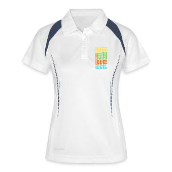 Live Fully Love Well - Women's Polo breathable - white/navy - Front