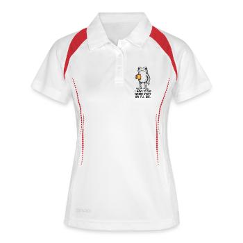 Meme du café de grenouille bizarre - Polo respirant Femme - blanc/marine - Devant