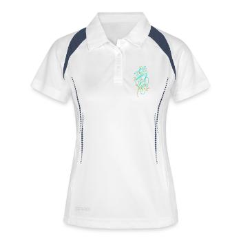 Abstract - Women's Polo breathable - white/navy - Front