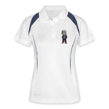 Bunter Street-Tron Charakter - Frauen Polo atmungsaktiv - Weiß/Navy - Vorne