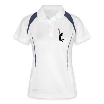 volleyball - Women's Polo breathable - white/navy - Front
