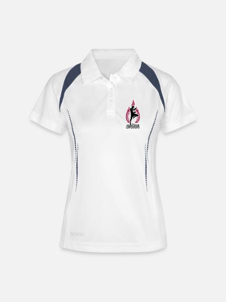 MuayThai - Women's Polo breathable - white/navy