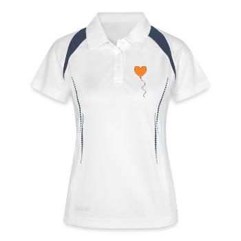 Cadeau pour la fête des mères : Idée de cadeau pour la fête des mères - Polo respirant Femme - blanc/marine - Devant
