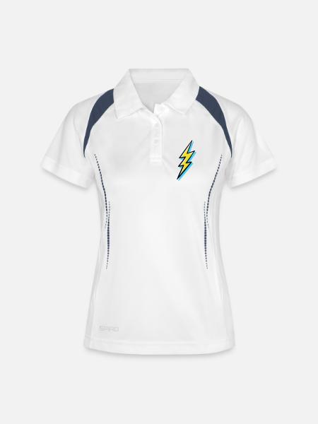 Foudre de style Vanguard - Polo respirant Femme - blanc/marine