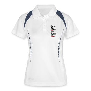 Vous, pensez toujours nu - 24h/24 et 7j/7 sexy cool - Polo respirant Femme - blanc/marine - Devant