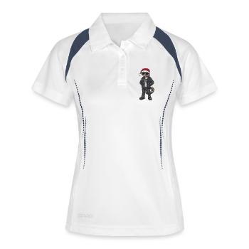 Cobra-serpent Hiver de Noël - Polo respirant Femme - blanc/marine - Devant