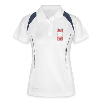 I love my Staffordshire Terrier - Women's Polo breathable - white/navy - Front
