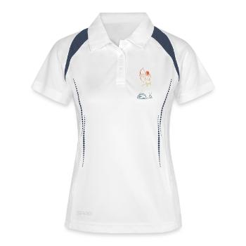 Archer Vintage Look - Women's Polo breathable - white/navy - Front