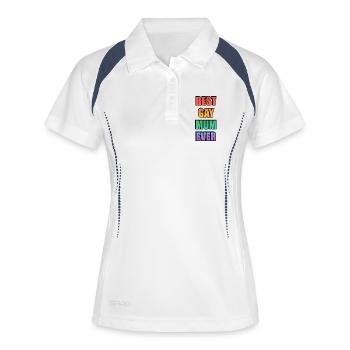 Beste schwule Mutter aller Zeiten Stolz T-Shirt - Frauen Polo atmungsaktiv - Weiß/Navy - Vorne