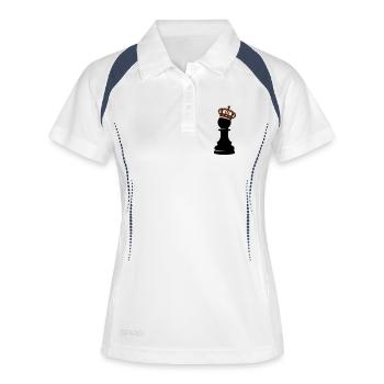 Pawnking - Polo respirant Femme - blanc/marine - Devant
