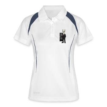 Alpaga d’affaires - Polo respirant Femme - blanc/marine - Devant