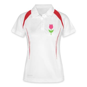 Tulipe - Polo respirant Femme - blanc/marine - Devant