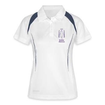 Réunion du conseil de surf - Polo respirant Femme - blanc/marine - Devant
