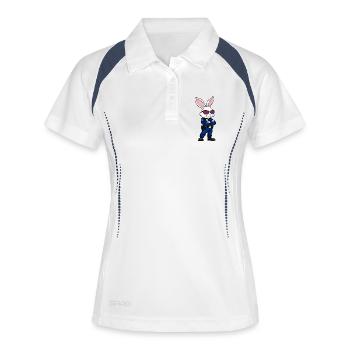 Policier Lapin - Polo respirant Femme - blanc/marine - Devant