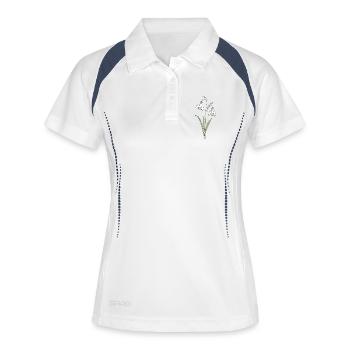 Illustration d’illustration de lignes de perce-neige - Polo respirant Femme - blanc/marine - Devant