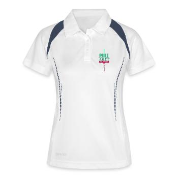 waiter bartender bartender bartender barchef - Women's Polo breathable - white/navy - Front
