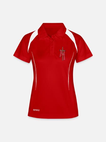 Holy Cross of Jesus Christ with Mantle - Women's Polo breathable - white/navy
