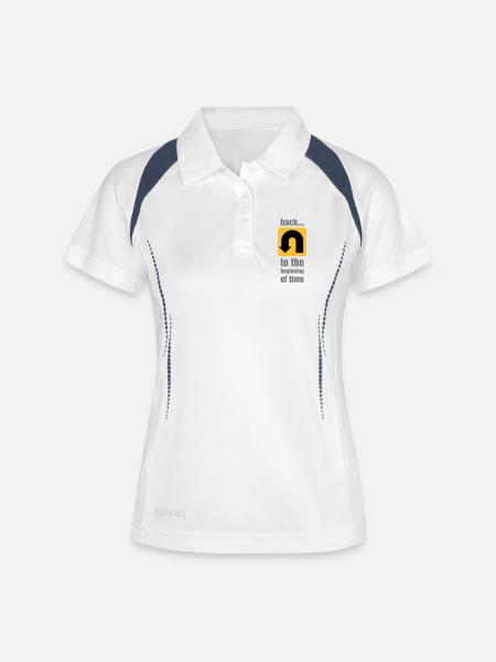 U-turn - Women's Polo breathable - white/navy