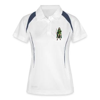 Épouse de Robin des Bois - Polo respirant Femme - blanc/marine - Devant