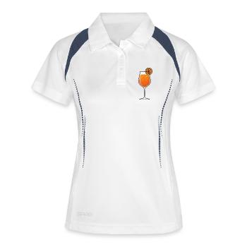 Orange cocktail in a glass - Women's Polo breathable - white/navy - Front