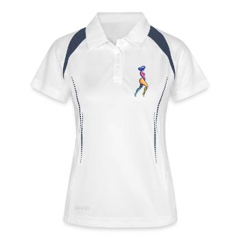 Colorful Abstract Womanhood - Women's Polo breathable - white/navy - Front