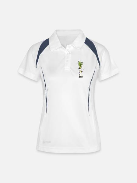 Leek - Women's Polo breathable - white/navy