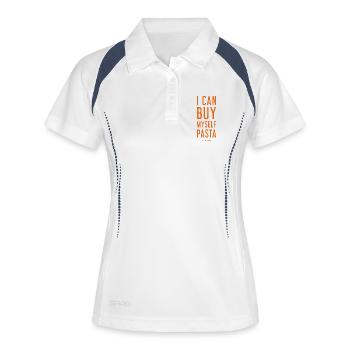 Je peux acheter mes propres nouilles - Polo respirant Femme - blanc/marine - Devant