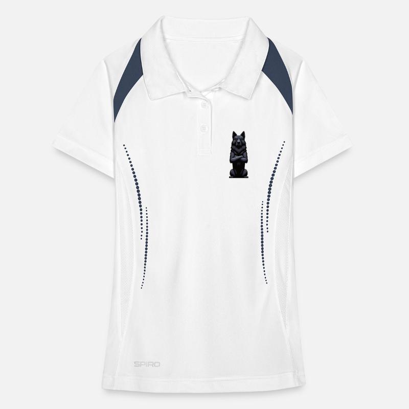 Black German Shepherd German Shepherd Owner Women's Polo breathable