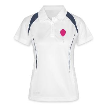 balloon - Women's Polo breathable - white/navy - Front