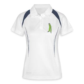 Haricots verts - Polo respirant Femme - blanc/marine - Devant