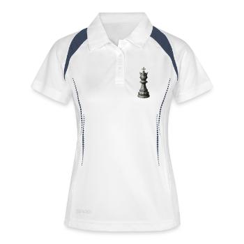 Chess King – Dark Geometric Illustration - Women's Polo breathable - white/navy - Front