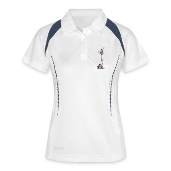 La Danse de l’Imagination - Polo respirant Femme - blanc/marine - Devant