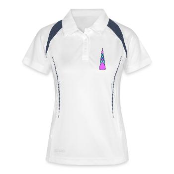 Licorne, une corne, licorne - Polo respirant Femme - blanc/marine - Devant
