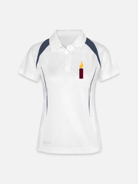 1st birthday - candle - Women's Polo breathable - white/navy