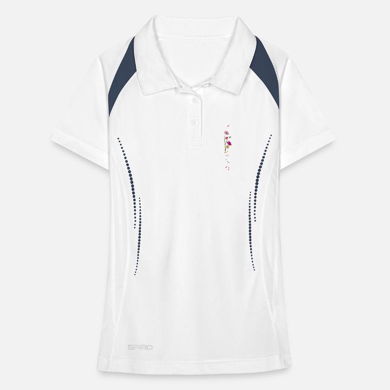 Blütenranke Frauen Polo atmungsaktiv