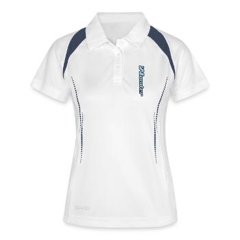 Design abstrait coloré sur t-shirt - Polo respirant Femme - blanc/marine - Devant