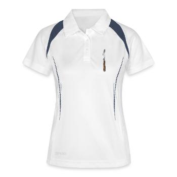 Couteau - Polo respirant Femme - blanc/marine - Devant